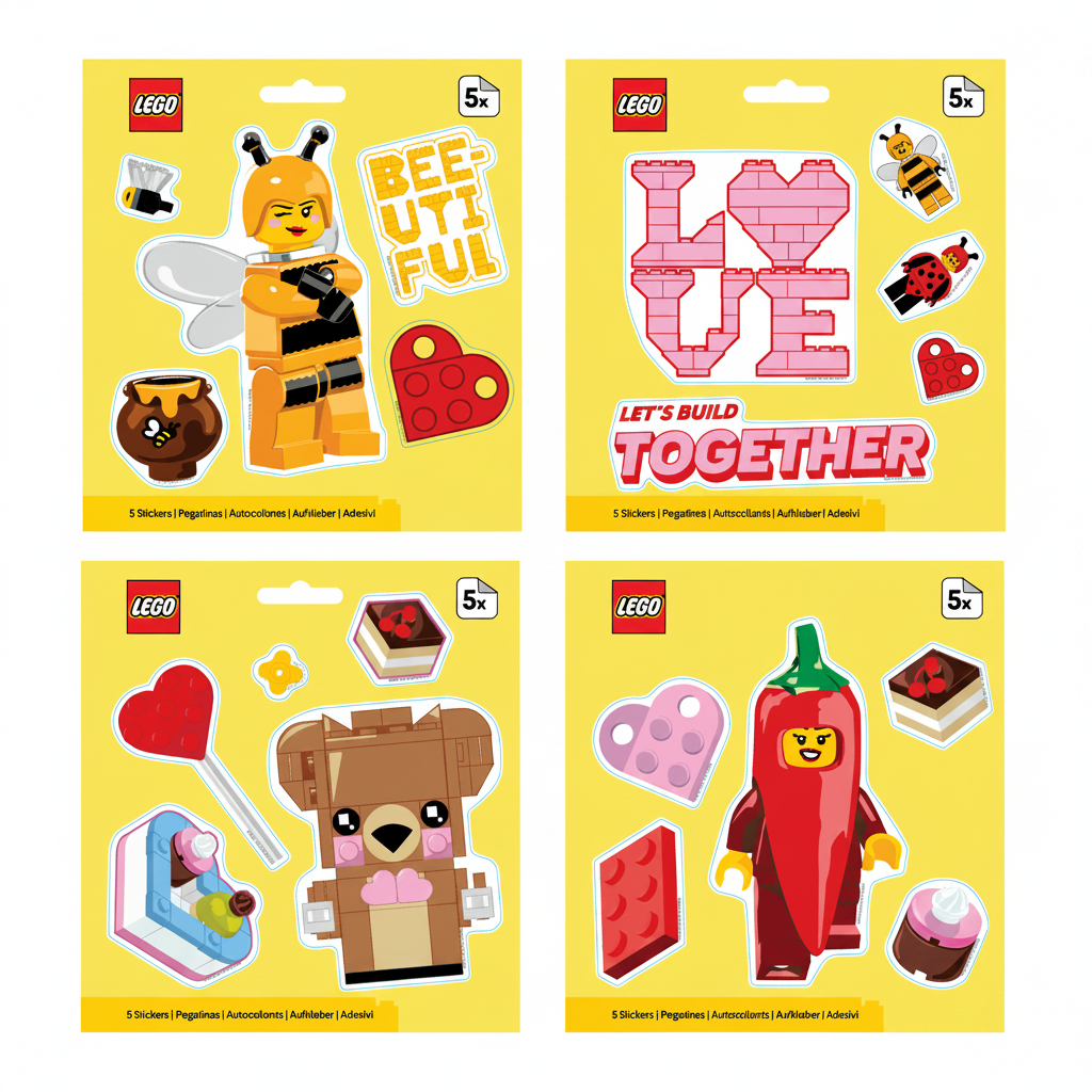 53856P LEGO® Minifigures™ Valentine's Day Sticker Assortment