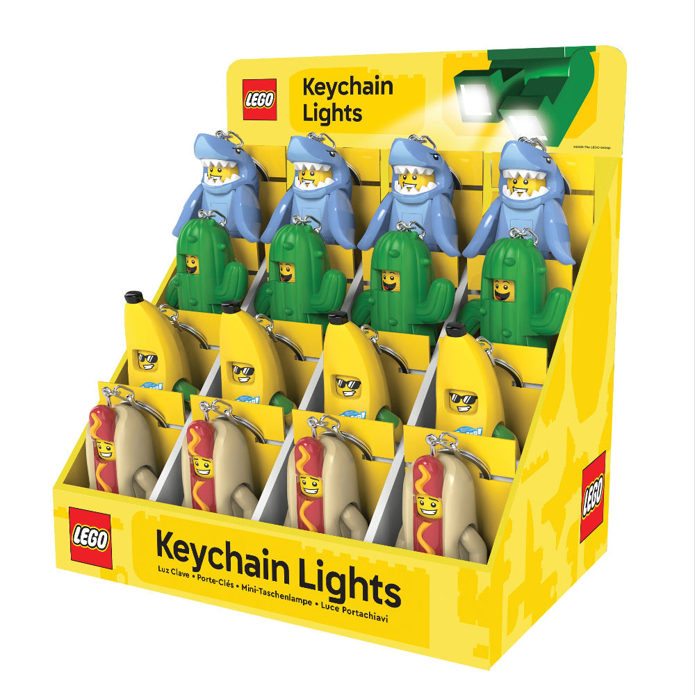 LEGO® Minifigures™ Keychain Light CDU 16 Piece Buffet 