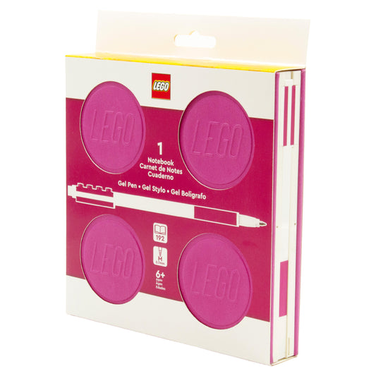 LEGO® Notebook with Gel Pen Square Red Violet-EUDR