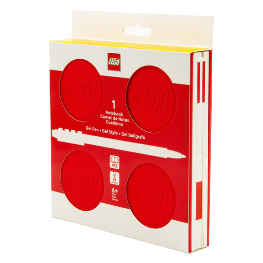 LEGO® Notebook with Gel Pen Square Red-EUDR