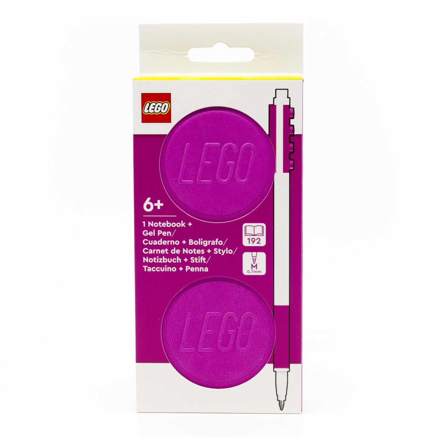 LEGO® Notebook with Gel Pen 1x2 Red Violet
