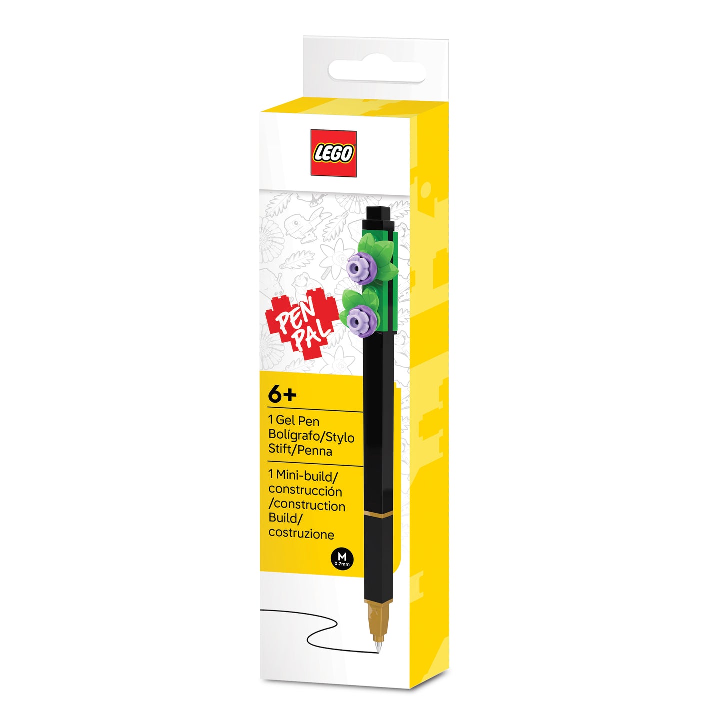 LEGO® Pen Pal Gel Pen with Building Toy Botanicals Lavender