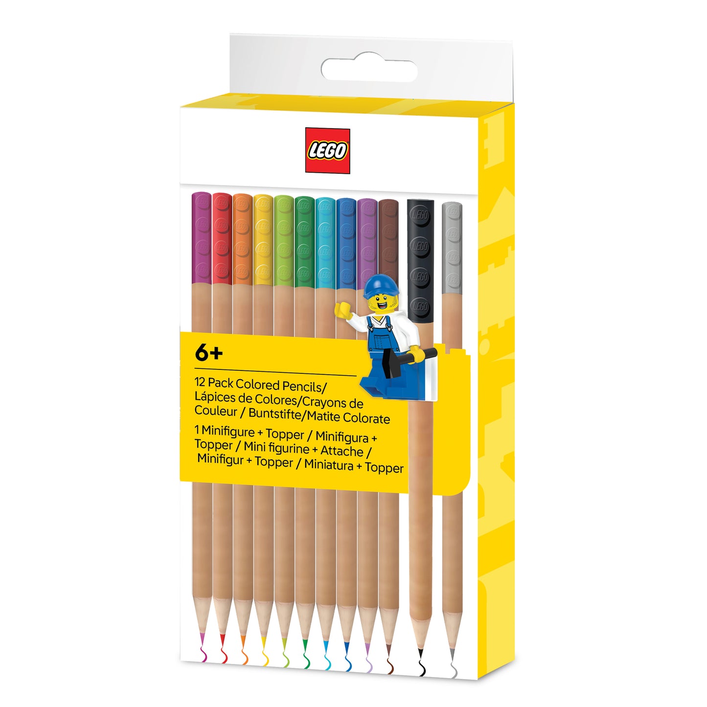 LEGO® Colored Pencils with Topper 12 Pack