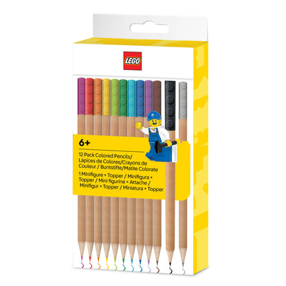LEGO® Colored Pencils with Topper 12 Pack