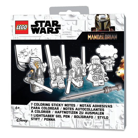 LEGO® STAR WARS™ Coloring Sticky Notes with Lightsaber™ Gel Pen Ahsoka Tano™-EUDR