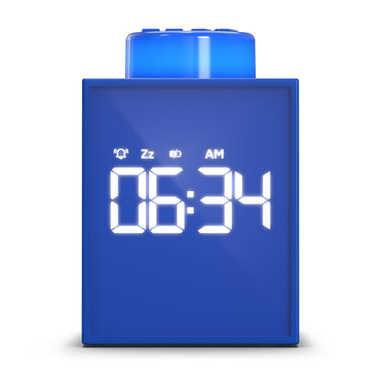 LEGO® TIME by IQHK Alarm Clock 1X1 Brick Blue