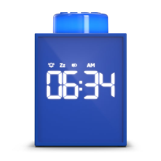 LEGO® TIME by IQHK Alarm Clock 1X1 Brick Blue