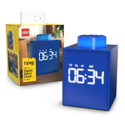 LEGO® TIME by IQHK Alarm Clock 1X1 Brick Blue