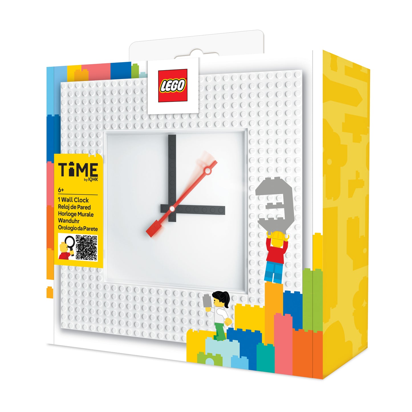 LEGO® TIME by IQHK MOC Wall Clock White