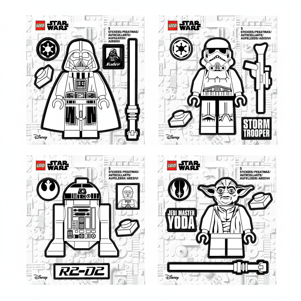53806P LEGO® STAR WARS™ Sticker Assortment White