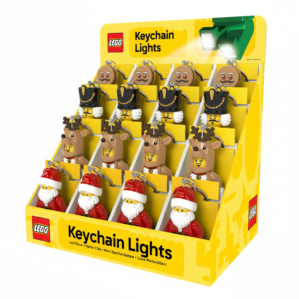 LEGO® Minifigures™ Keychain Light CDU 16 Piece Christmas