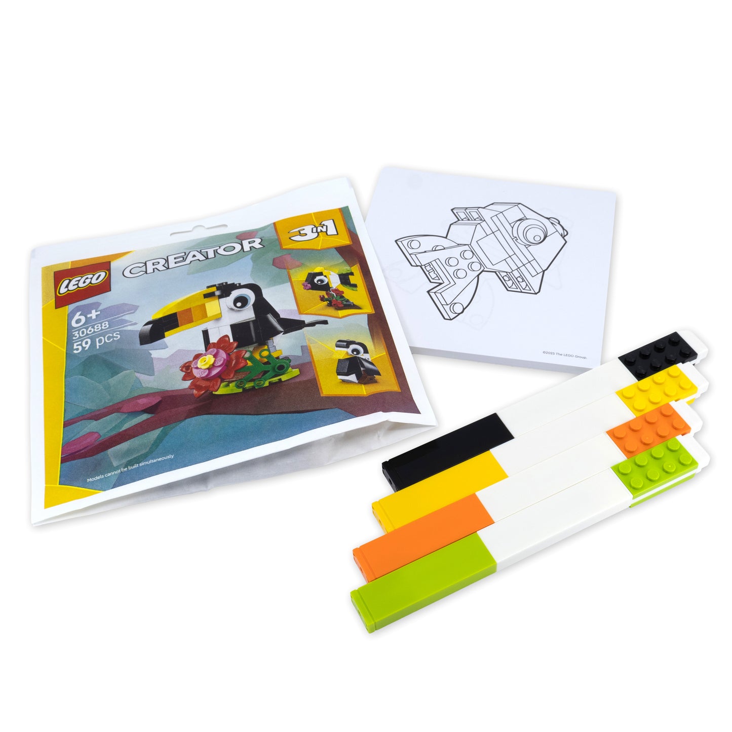 LEGO® Stationery Creativity Set with Building Toy Animal 3-1 (International)-EUDR