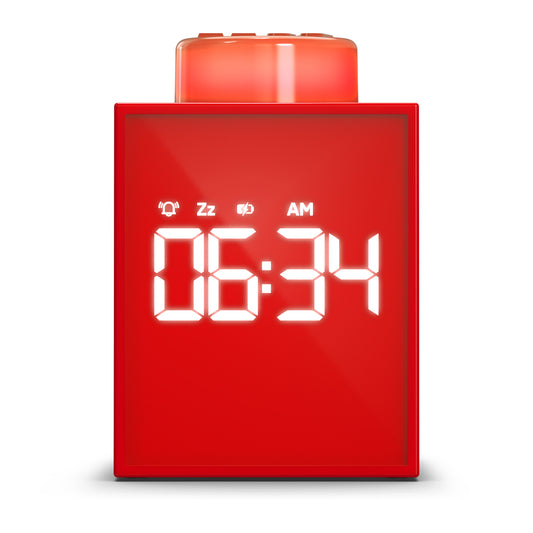LEGO® TIME by IQHK Alarm Clock 1X1 Brick Red